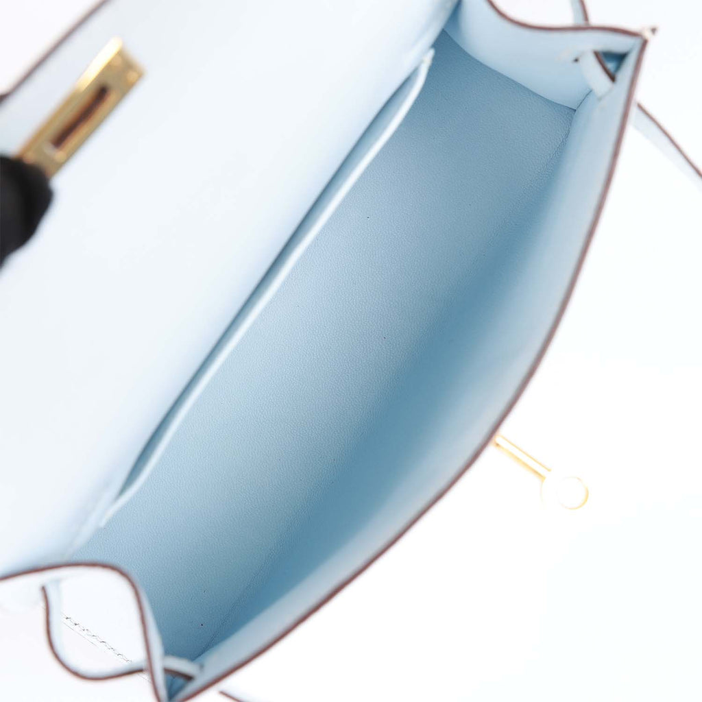 Hermes Kelly Sellier 20 Bleu Brume Chevre Gold Hardware – Madison