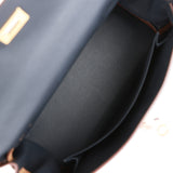 Hermes Colormatic Kelly Retourne 25 Caban, Black and Chai Swift Gold Hardware