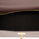 Hermes Kelly 28 Chai Bag Gold Hardware Togo Leather • MIGHTYCHIC • 