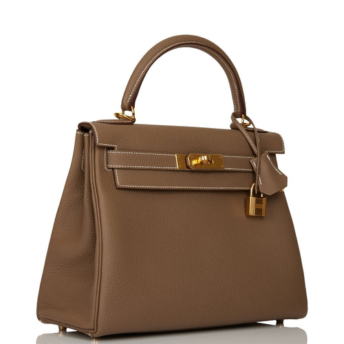Hermes Kelly Retourne 28 Etoupe Togo Gold Hardware