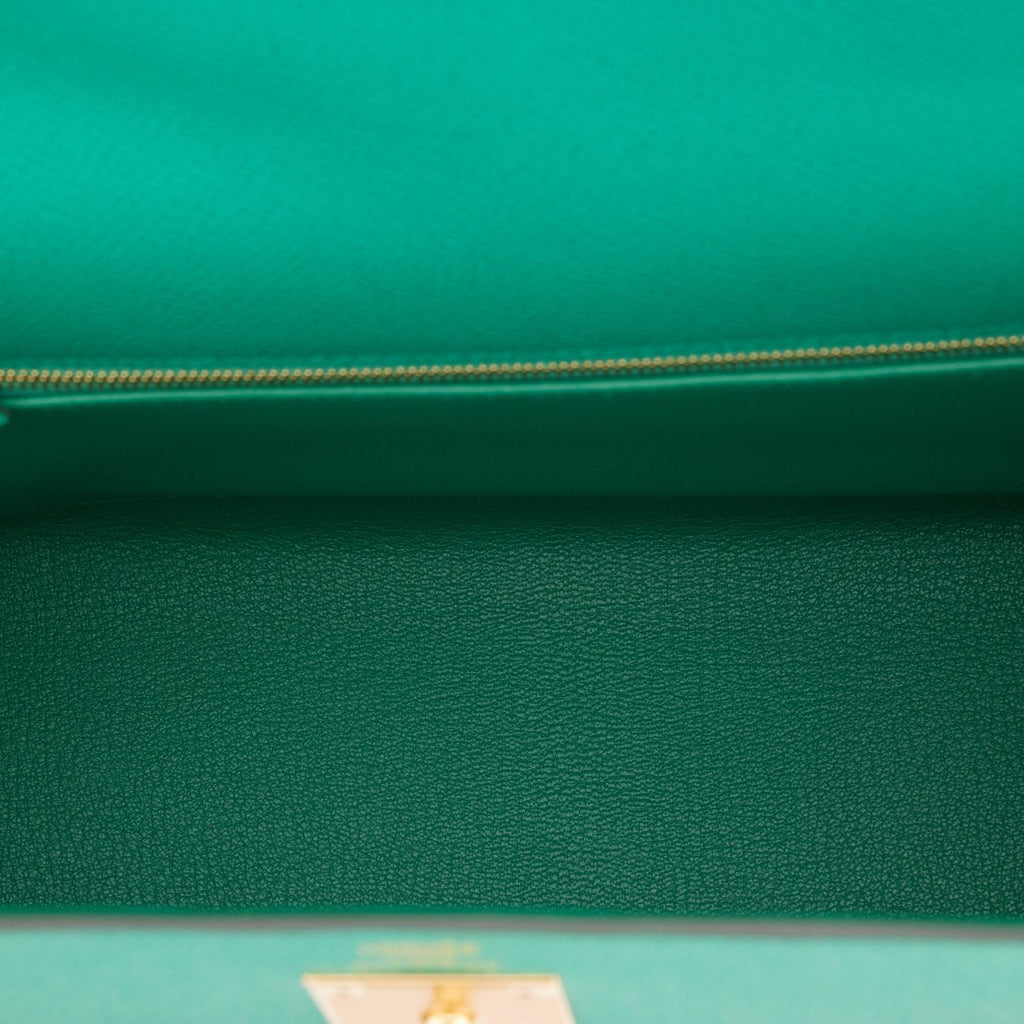 Hermès Vert Jade Epsom Kelly 28 Sellier Palladium Hardware, 2021