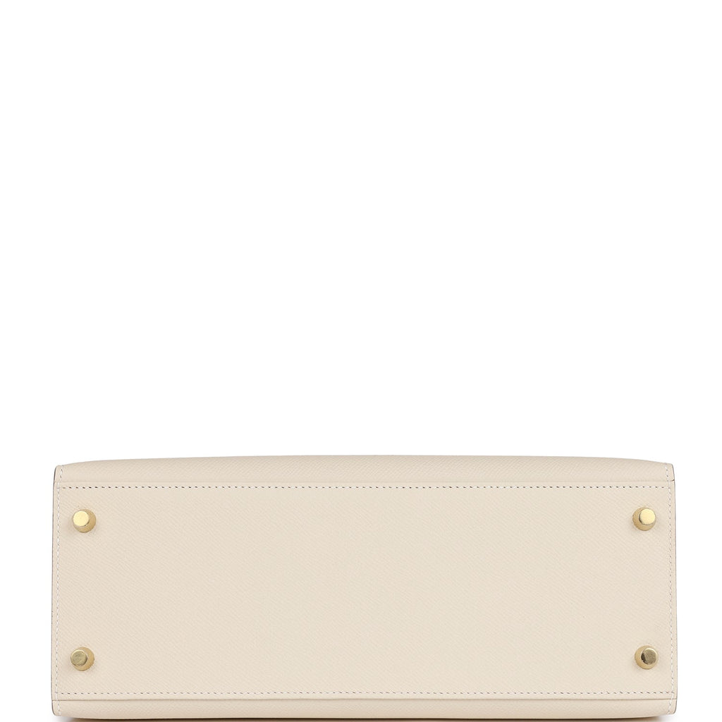 Hermès Kelly Craie Epsom 28 Sellier Gold Hardware, 2023 (Like New), Womens Handbag