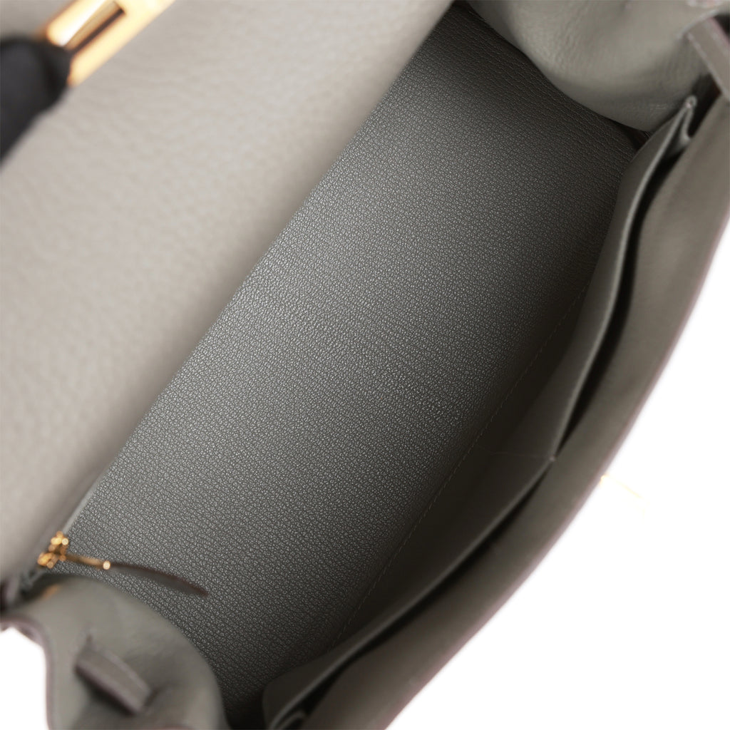 Hermes Kelly Retourne 28 New White Evercolor Gold Hardware – Madison Avenue  Couture