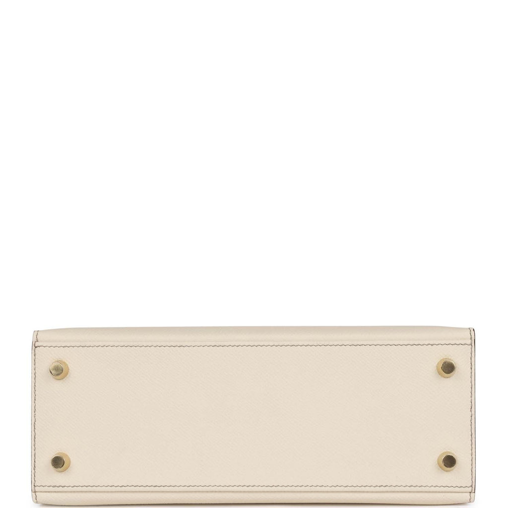 Hermes HSS Kelly Sellier 20 Craie/Bleu Lin Epsom Permabrass Hardware –  Madison Avenue Couture