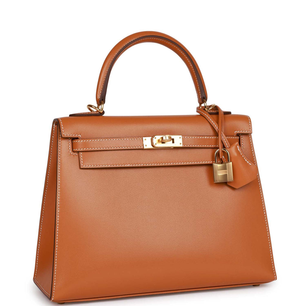 Hermes Kelly Sellier 25 Natural Sable Butler Gold Hardware – Madison Avenue  Couture
