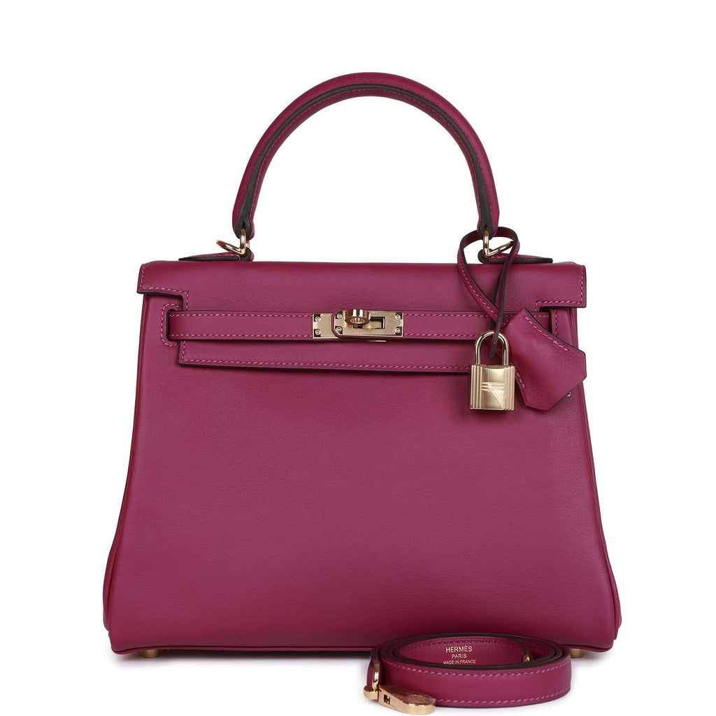 Hermes Kelly Retourne 25 Anemone Swift Permabrass Hardware – Madison Avenue  Couture