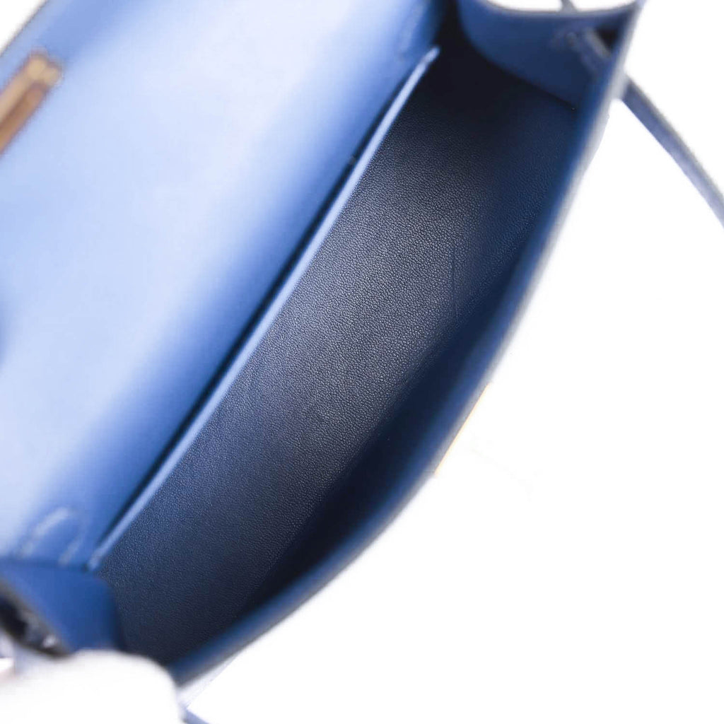 Hermes Kelly Sellier 20 Bleu Iris Ostrich Gold Hardware – Madison