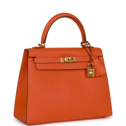 Pre-owned Hermes Orange Leather Cabasellier 31 Bag