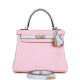 Hermes Special Order (HSS) Kelly Sellier 25 Bleu Glacier Verso Epsom P –  Madison Avenue Couture
