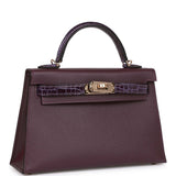 Hermes Kelly 20 Cassis and Amethyst Madame and Shiny Alligator Touch Permabrass Hardware