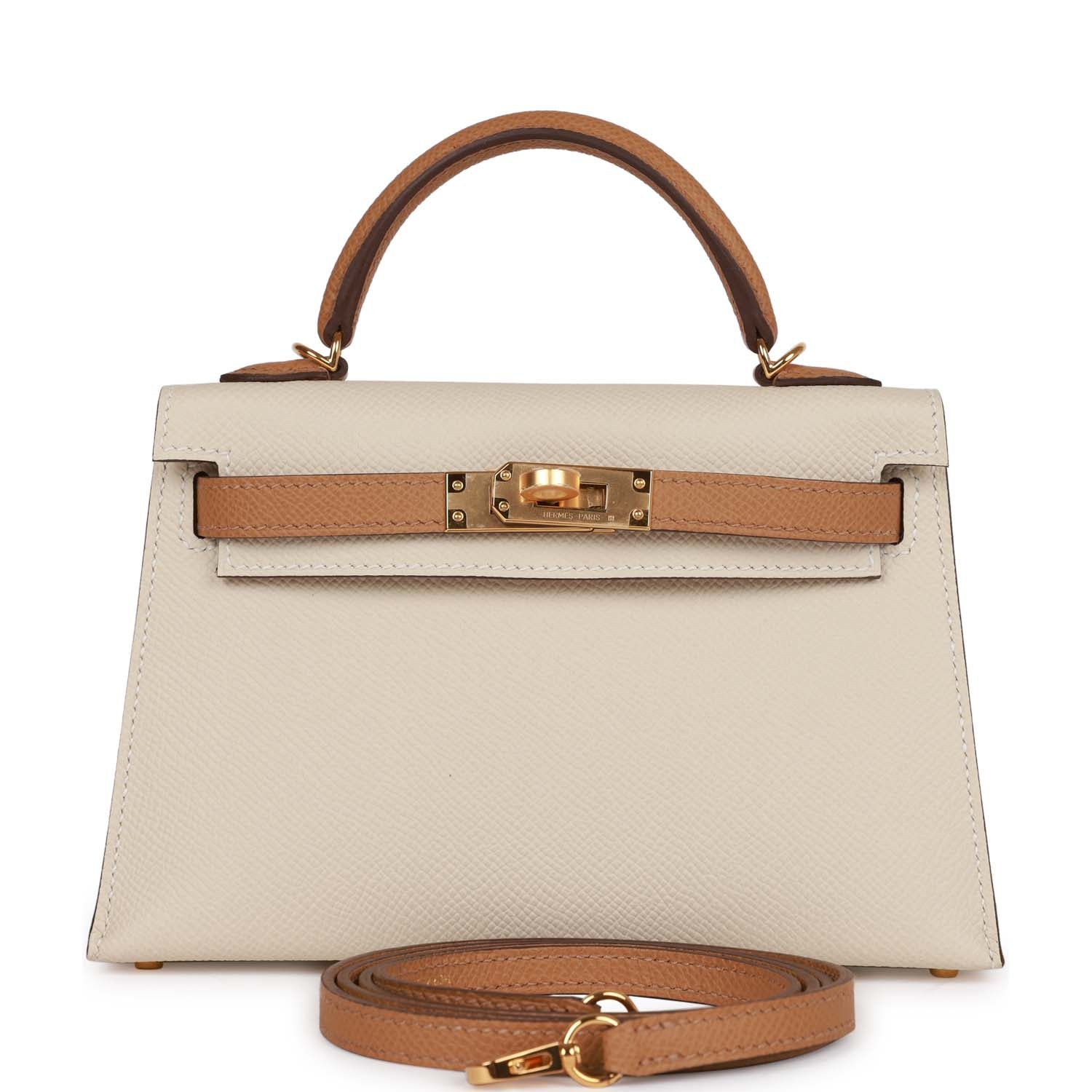 Hermes Special Order (HSS) Kelly Sellier 20 Craie and Biscuit Epsom Go ...