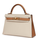 Hermes Special Order (HSS) Kelly Sellier 20 Craie and Biscuit Epsom Gold Hardware