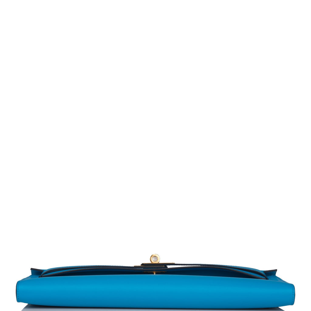 Hermes Kelly Pochette Bleu Frida Swift Gold Hardware – Madison