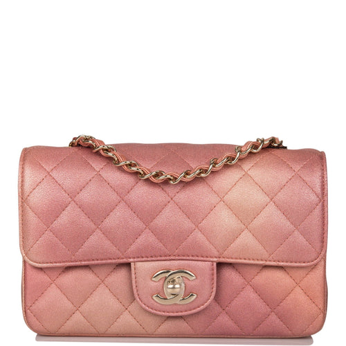 Chanel // 2020 Pink & Grey Tweed Double Flap Shoulder Bag – VSP