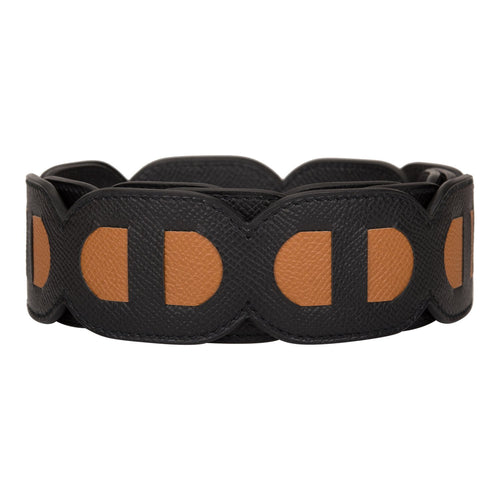 Hermes Black and Gold Epsom Maillons Shoulder Strap 109cm