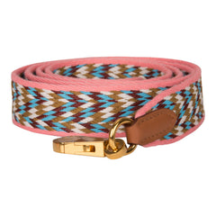 Hermes 25mm Rose D'ete, White and Rouge Sangle ZigZag (Strap) 105cm
