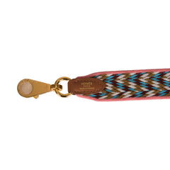 Hermes 25mm Rose D'ete, White and Rouge Sangle ZigZag (Strap) 105cm