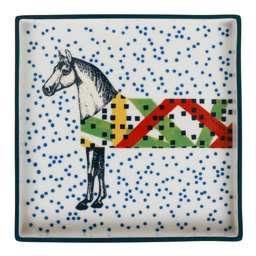 Hermes "Hippomobile" Porcelain Tray