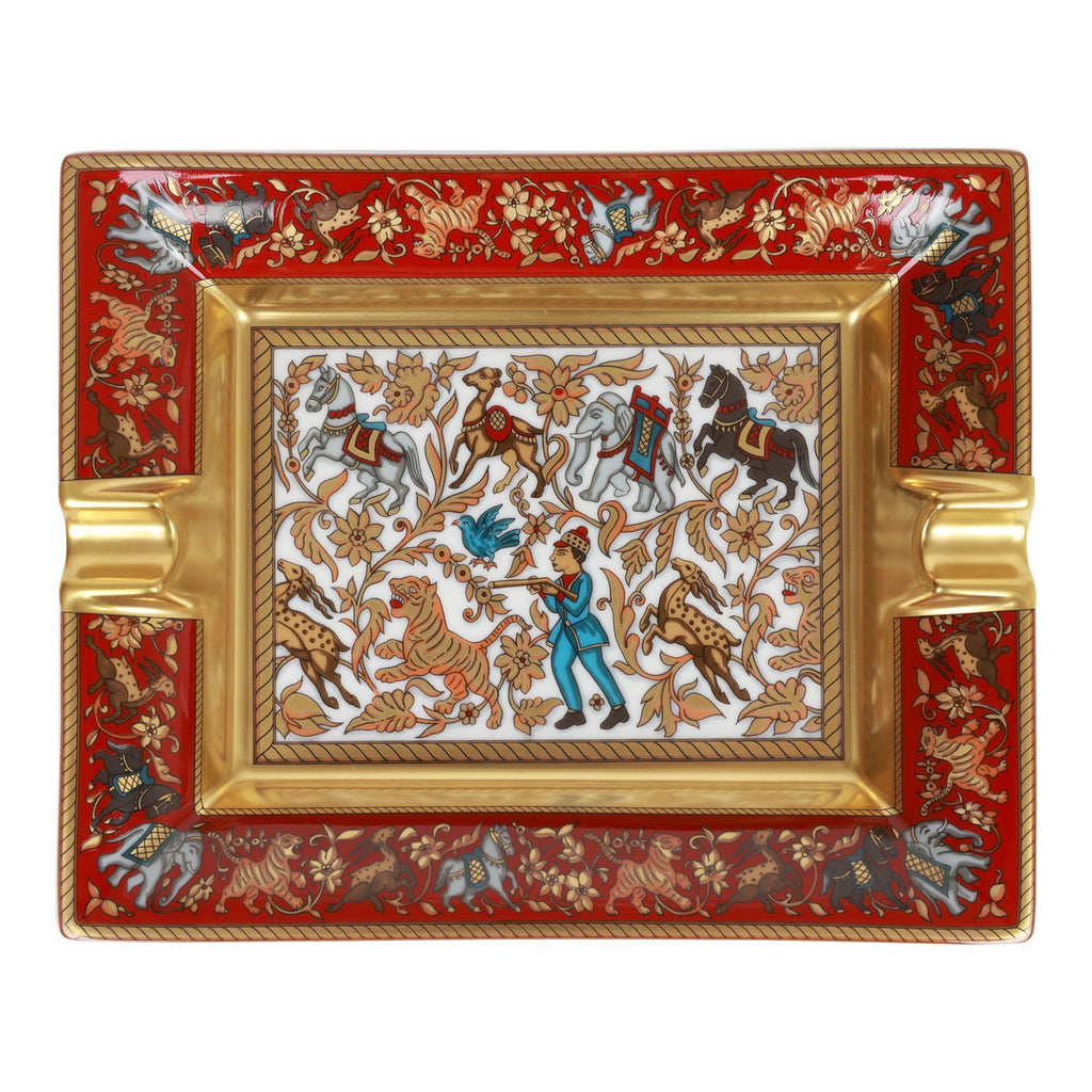 Hermes "Chasse en Inde" Porcelain Ashtray