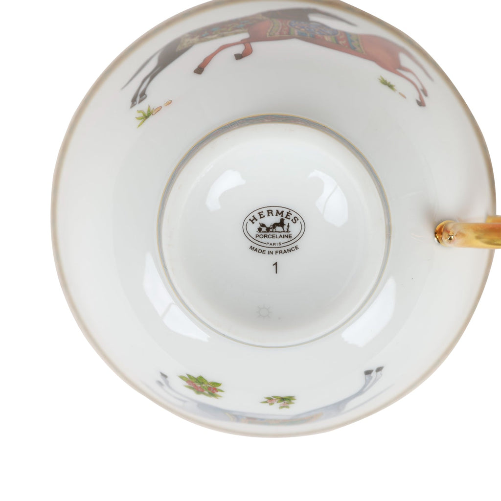 Hermes Tea Cup and Saucer n°3 Cheval d'Orient - SCOPELLITI 1887