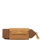 Hermes Kelly Pocket Bag Strap 85 Biscuit Epsom and Alezan Swift Gold Hardware