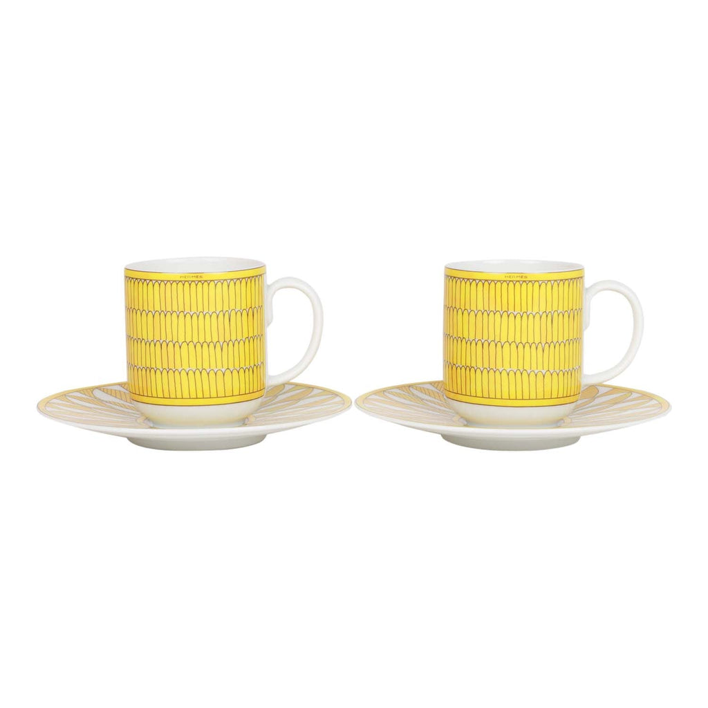 Hermes "Soleil D'Hermes" Coffee Cup and Saucer Set