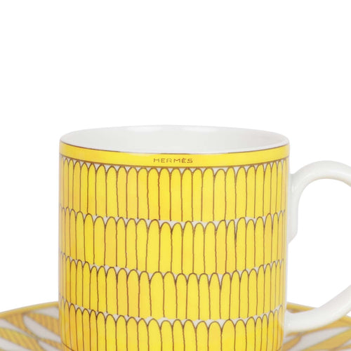 Hermes "Soleil D'Hermes" Coffee Cup and Saucer Set