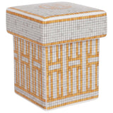 Hermes "Mosaique Au 24" Gold Porcelain Tea Sugar Box Small