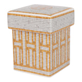 Hermes "Mosaique Au 24" Gold Porcelain Tea Sugar Box Small