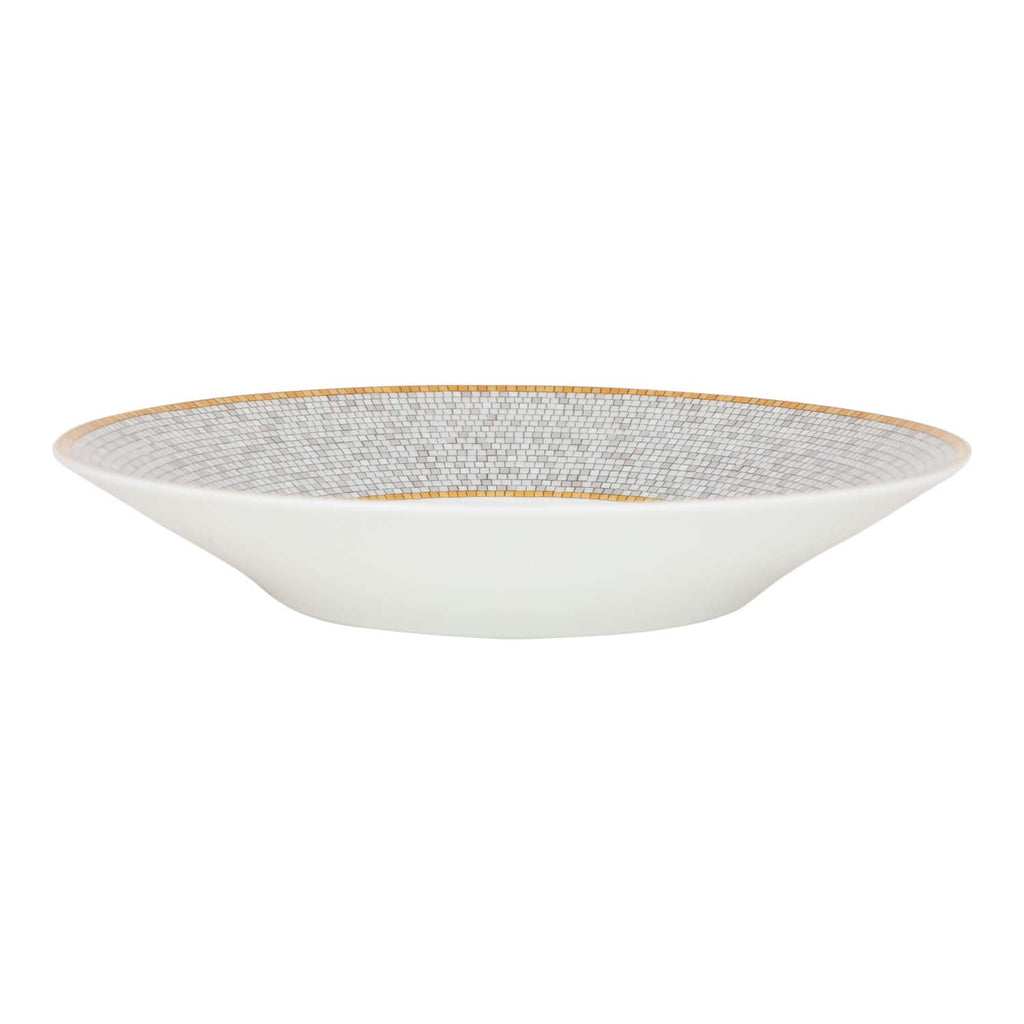 Hermes "Mosaique Au 24" Gold Porcelain Tea Cup And Saucer Set