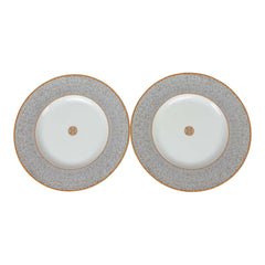 Hermes "Mosaique Au 24" Gold Porcelain Presentation Plate Set