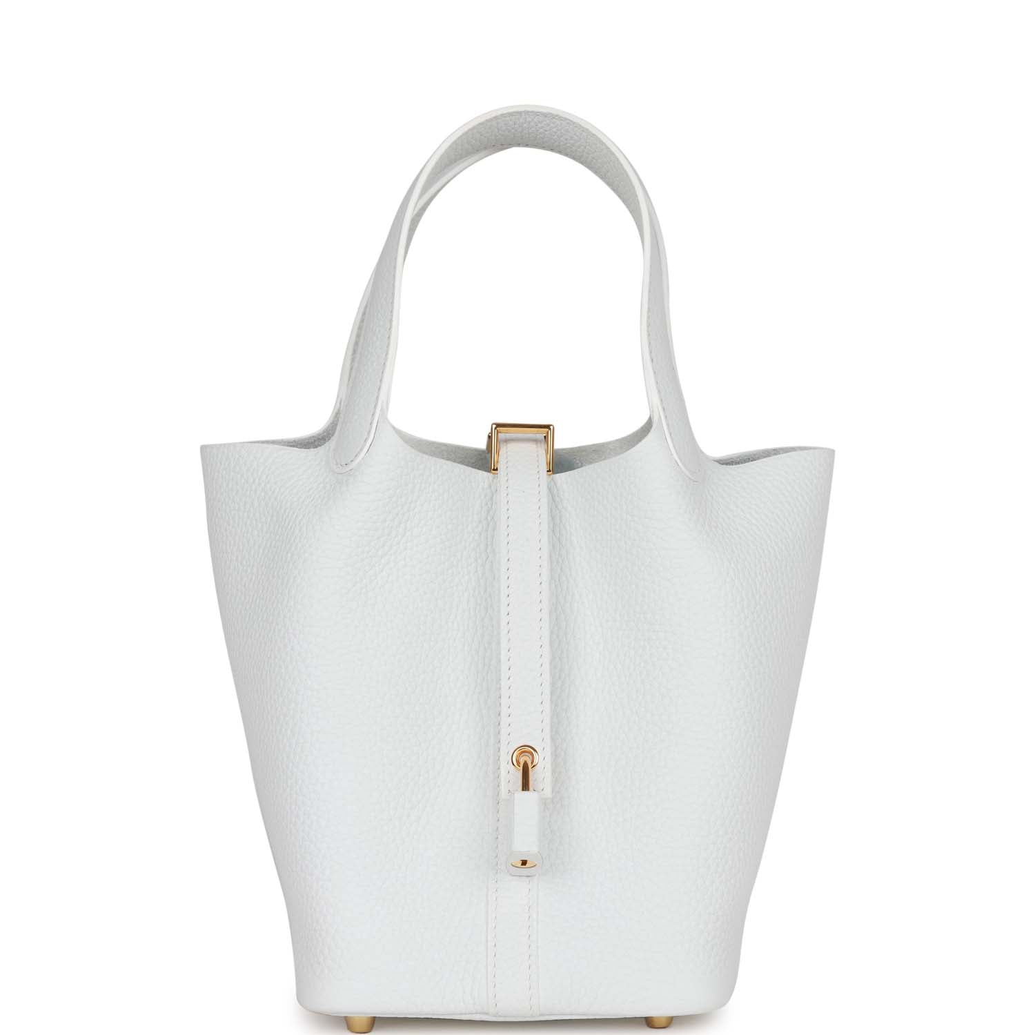 Hermes Picotin Lock 18 White Clemence Gold Hardware – Madison Avenue ...