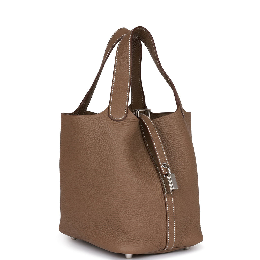 Hermès Picotin 18 Etoupe Clemence with Palladium Hardware - Bags