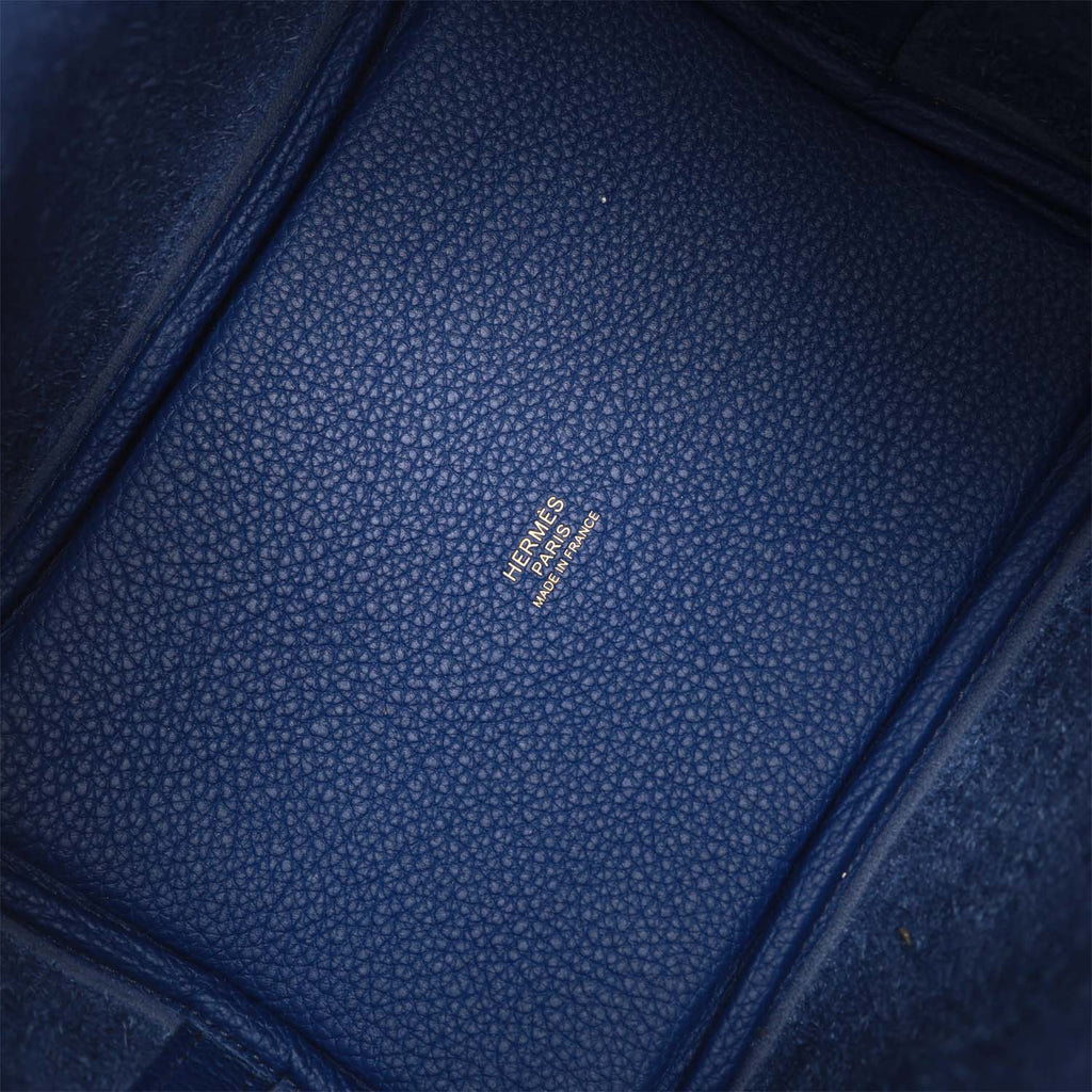 Hermes picotin blue leather - Gem