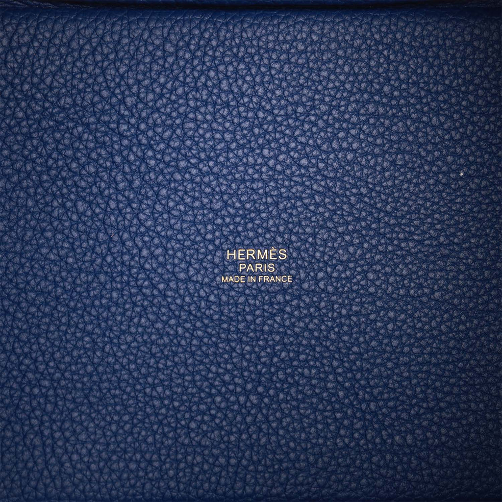 Hermes Picotin 18 Gold Hardware Blue Sapphire