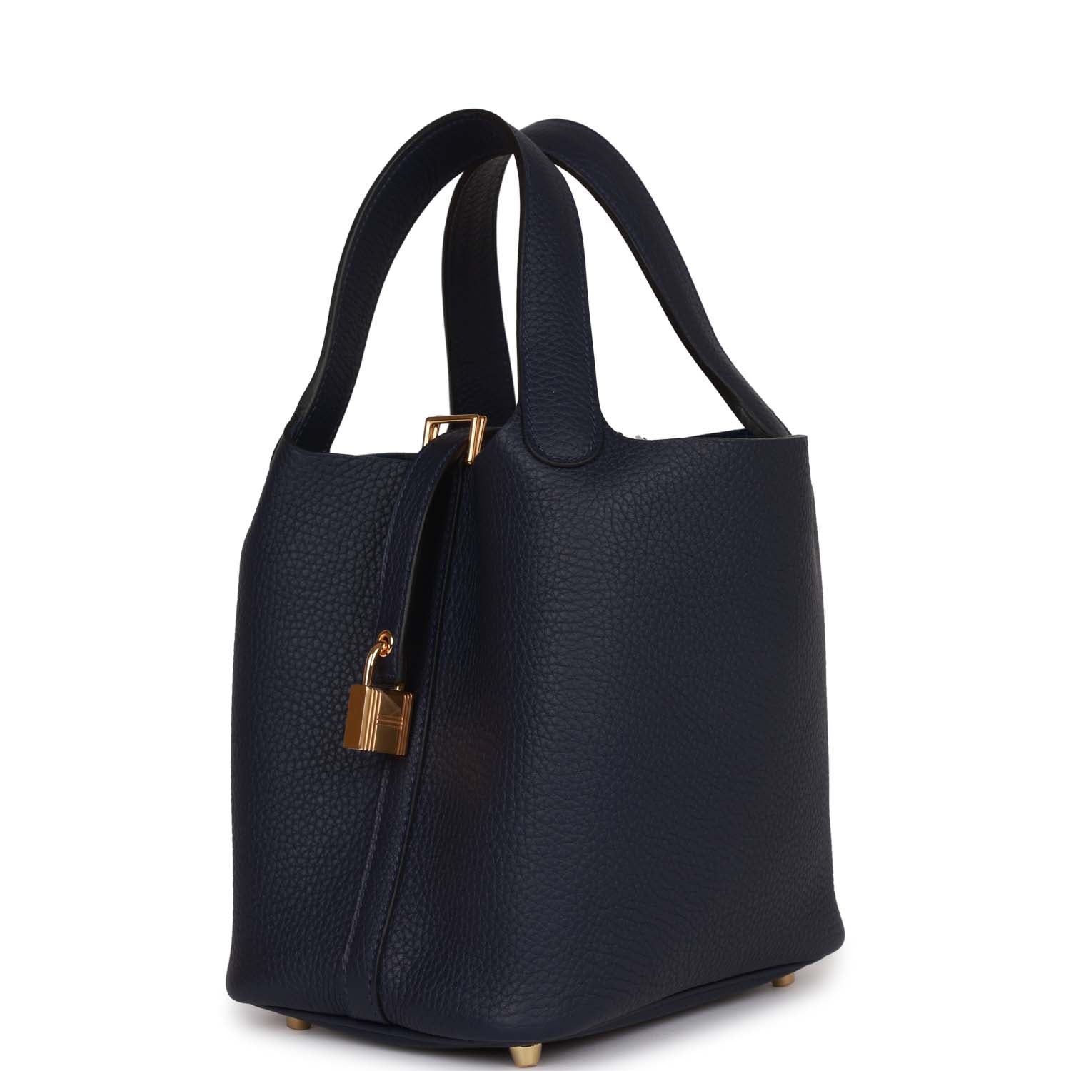 Hermes Picotin Lock 18 Bleu Nuit Clemence Gold Hardware – Madison ...