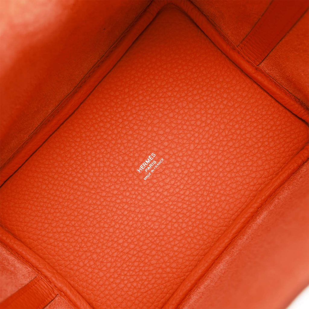 Hermes Picotin Lock 18 Orange Clemence Palladium Hardware