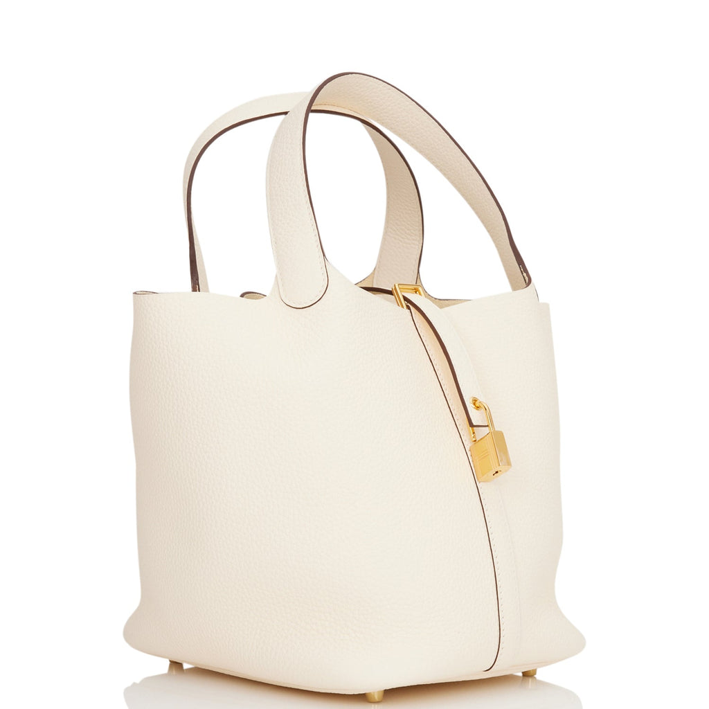 Hermès 2022 Clemence Picotin Lock 22 - Neutrals Handle Bags, Handbags -  HER564627