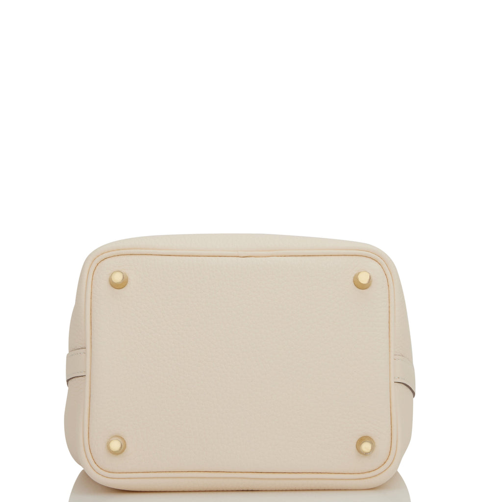 Hermes Picotin Lock Bag 18 In Nata Clemence Leather And Gold Hardware –  Found Fashion