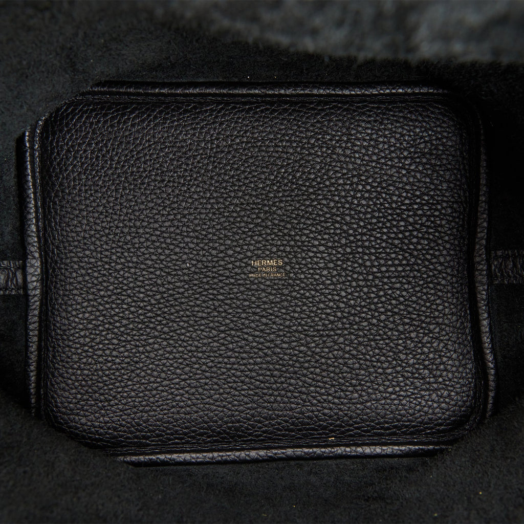 Hermes　Picotin Lock bag PM　Black　Clemence leather　Gold hardware