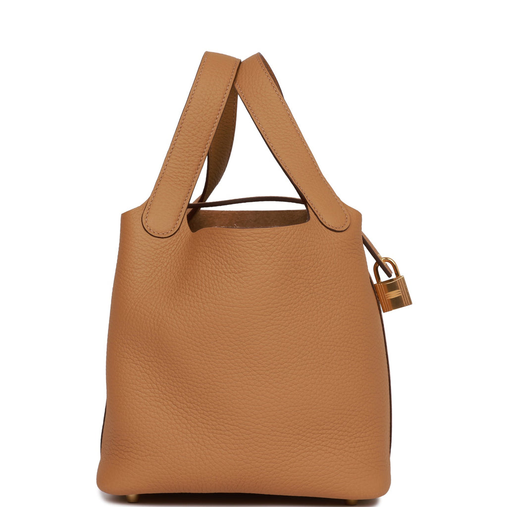 AliciaShop NEW PICOTIN LOCK 18 Bag in 4B Biscuit Color TC calfskin GHW