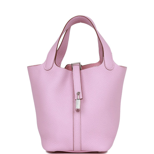 Hermes Picotin Lock 18 Mauve Sylvestre Clemence Palladium Hardware