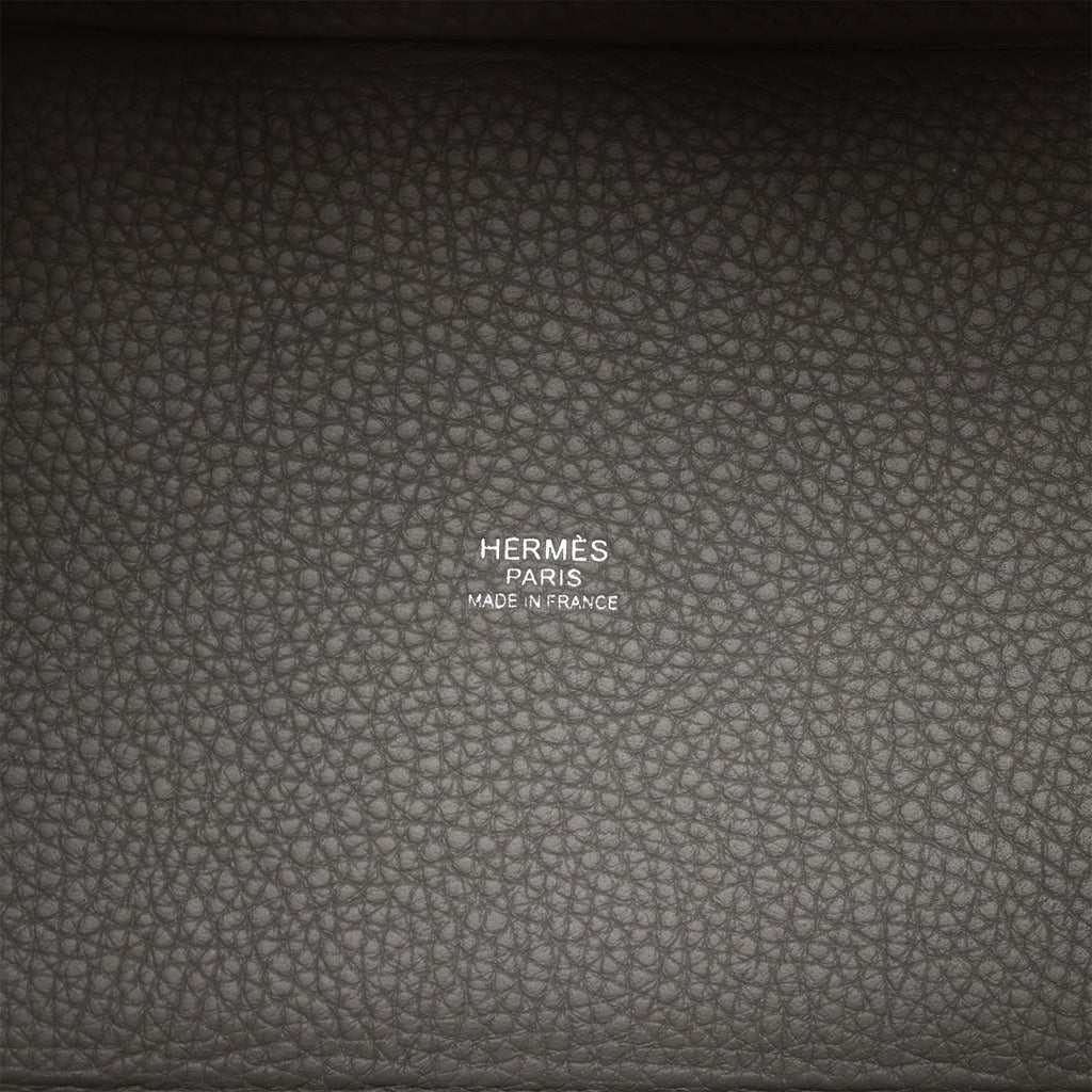 Hermès Gris Meyer Clemence Picotin Lock 18 Palladium Hardware