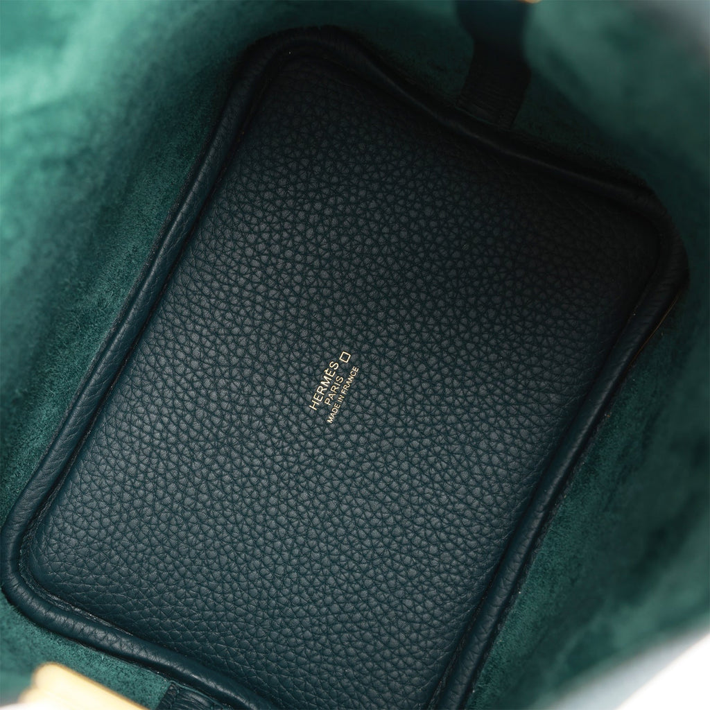 Hermès Vert Criquet Clemence Picotin Lock 18 Gold Hardware, 2022