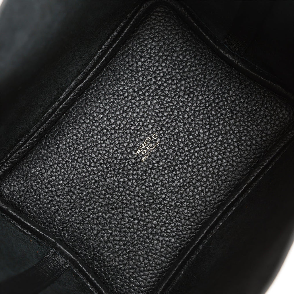 Hermes 18cm Black Clemence Leather Matte Alligator Palladium Plated Picotin  Touch Lock Bag - Yoogi's Closet