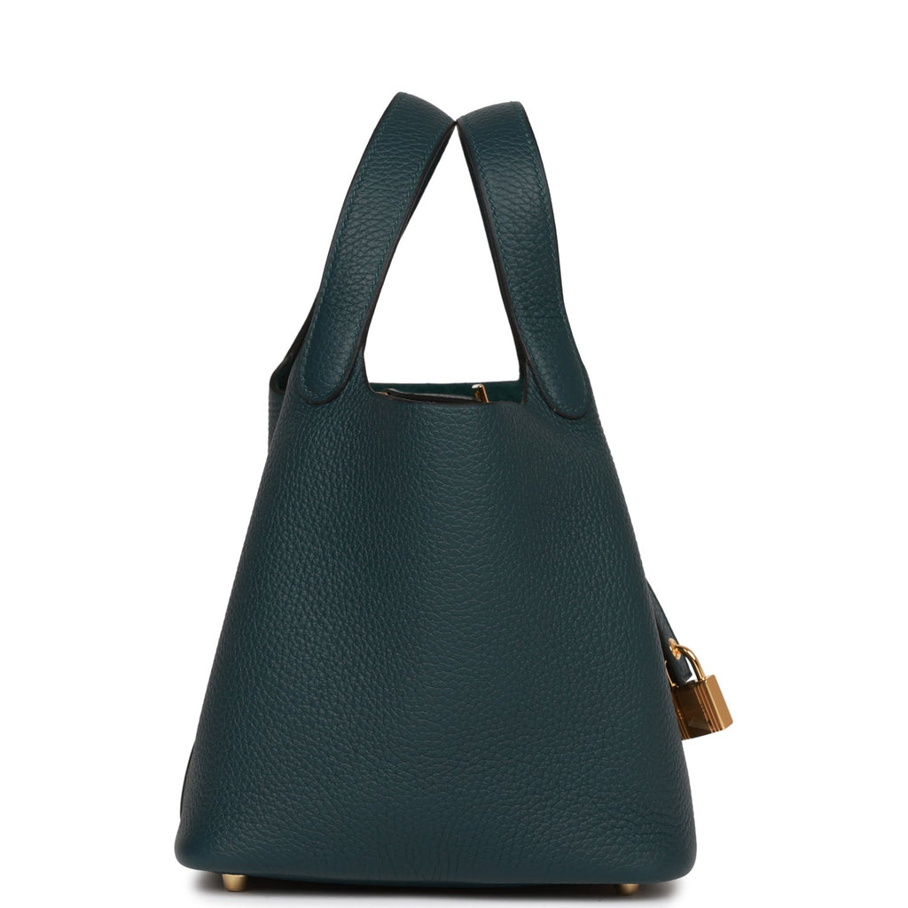 Hermes Picotin Lock 18 Vert Cypress Clemence – Madison Avenue Couture