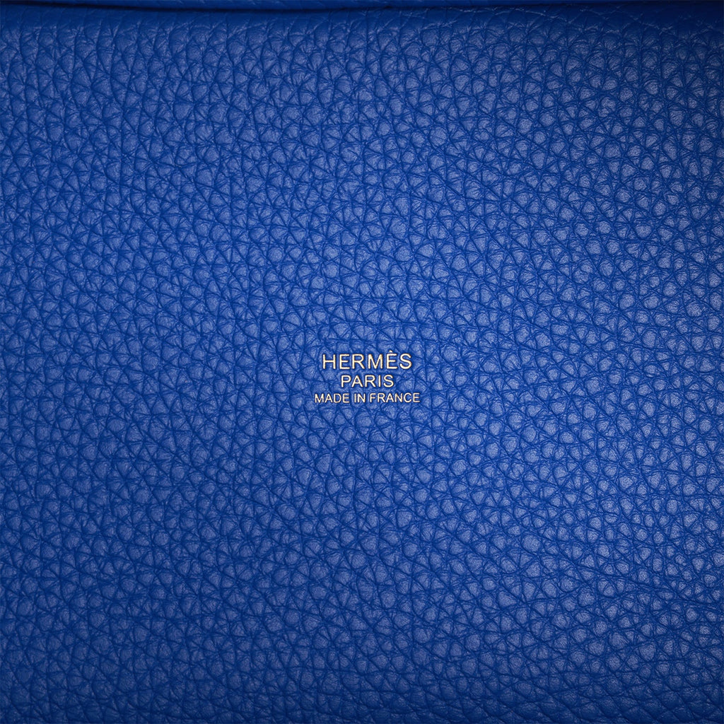Hermès BNIB Bleu Royal Gold 18 Picotin - Vintage Lux