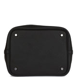 Hermes Black Clemence Picotin Lock 22cm Palladium Hardware