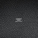 Hermes Black Clemence Picotin Lock 22cm Palladium Hardware
