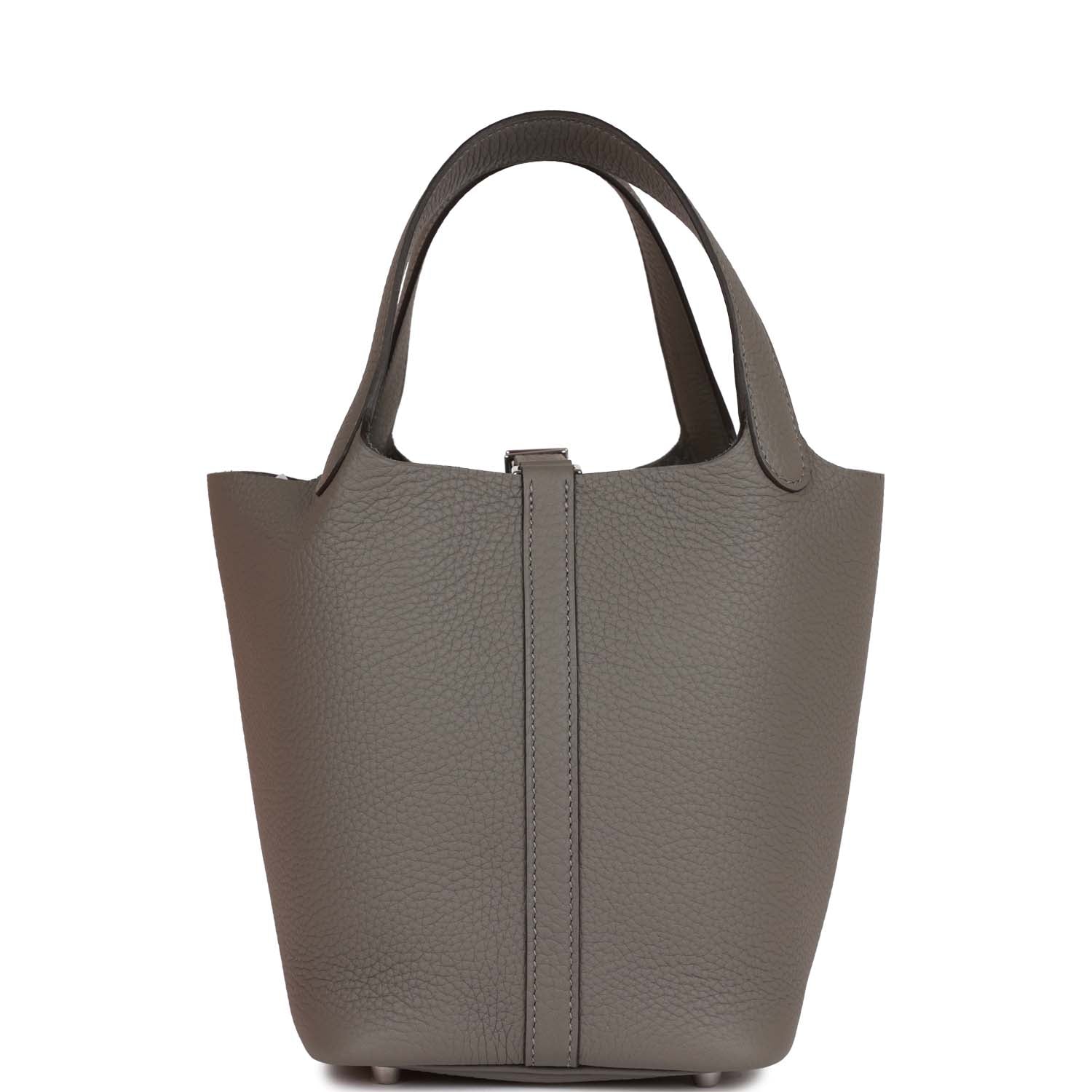 Hermes Picotin Lock 18 Gris Meyer Clemence Palladium Hardware – Madison ...